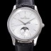 SA급 예거 르꿀르뜨 남성용 마스터 울트라 씬 문페이즈 오토매틱 925타입 39mm 가죽줄 화이트다이얼 jag1952 xx