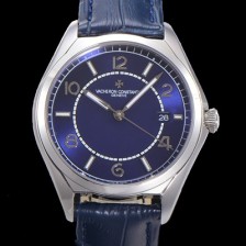 SA급 바쉐론 콘스탄틴 남성용 피프티식스 Ref.4600E 오토매틱 1326 타입 40mm 가죽줄 블루 다이얼  vac1929 xx