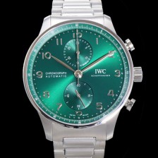 SA급 아이더블유씨 남성용시계 베스트 신형 포르투기즈 IW371615 크로노그래프 오토매틱 ETA7750-2 타입 41mm 메탈줄 그린다이얼 iwc6468 xx