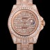 SA급 로렉스 남성용 지엠티-마스터 오토매틱 E2836-2 타입 18K 로즈골드/풀다이아몬드 셋팅 41mm 메탈줄 골드/다이아몬드 다이얼 rol1299 xx