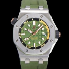 SA급 오데마피게 남성용 로얄오크 오프쇼어 다이버 오토매틱 Cal.4308타입 42mm  우레탄줄 그린다이얼 aud9595 xx