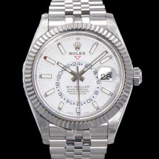 SA급 로렉스 남성용 스카이-더웰러 오이스터 오토매틱 Cal.9001 타입 42mm 메탈줄 화이트다이얼  rol3151 xx