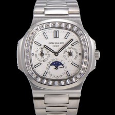 SA급 파텍필립 남성용 Ref.5740 노틸러스 문페이즈 오토매틱 Cal.240 Q타입 40mm 다이아몬드/쥬얼 메탈줄  화이트다이얼 pat3921 xx