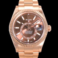 SA급  로렉스 남성용 스카이더웰러 오이스터 퍼페츄얼 오토매틱 Cal.9001타입 42미리 18K 로즈골드 브라운 다이얼 rol5294 xx