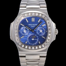 SA급 파텍필립 남성용 Ref.5740 노틸러스 문페이즈 오토매틱 Cal.240 Q타입 40mm 다이아몬드/쥬얼 메탈줄  블루다이얼 pat1912 xx