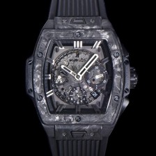 SA급 휴블렛 남성용 스피릿 빅뱅 마스터피스  카본제질 크로노그래프 Hub4700타입 45mm 러버우레탄줄 스켈래톤다이얼 hub5319 xx