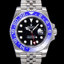 SA급  로렉스 남성용 지엠티 마스터II 오토매틱 Cal.3186 타입 40mm 5선 쥬빌리 브레이슬릿 블랙다이얼 rol3192 xx