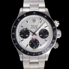 SA급 로렉스 남성용 1965년 모델 클래식 코스모그래프 데이토나 Ref.6241 수동감기/기계식 37mm 스크류 다운 푸셔 메탈줄 화이트다이얼 rol1193 xx