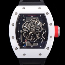 SA급 리차드밀레 남성용 RM055 세라믹 제질 수동형 무브먼트 50미리 러버밴드 스켈레톤 다이얼  RIC73941 xx