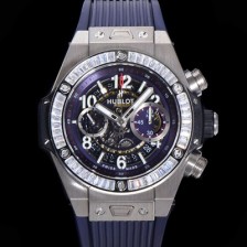 SA급 휴블렛 남성용 빅뱅 유니코 티타늄 45mm 오토매틱 HUB1280 타입 다이아몬드 베젤 러버줄 스켈래톤 다이얼  hub1539 xx