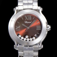 SA급 쇼파드 여성용 해피 스포츠 다이아몬드 36mm 스위스 955.112 쿼츠 브라운다이얼 cho9122 xx