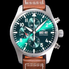 SA급 아이더블유씨 남성용 파일럿 생텍쥐베리 어린왕자 한정판 에디션!! IW377714 데이 & 데이트 크로노그래프 그린 다이얼 오토매틱 무브먼트 IWC0123 xx