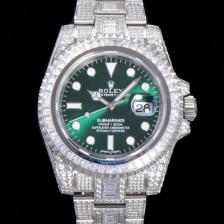 SA급 로렉스 남성용 서브마리너 풀 다이아몬드 셋팅 오토매틱 Cal.3135 무브 40mm 그린다이얼 rol9511 xx