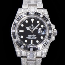 SA급 로렉스 남성용 서브마리너 풀 다이아몬드 셋팅 오토매틱 Cal.3135 무브 40mm 블랙다이얼 rol5113 xx