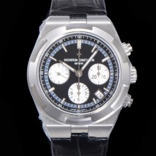 SA급 바쉐런콘스탄틴 남성용 오버시즈 크로노그래프 42mm 오토매틱 5500S 가죽줄 블랙다이얼 vac1913 xx