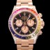 SA급 로렉스 남성용 데이토나 오이스터 다이아/큐빅 ETA7750-2 타입 오토매틱 크로노그래프 40mm 18K 로즈골드 블랙다이얼 rol4604 xx