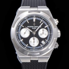 SA급 바쉐런콘스탄틴 남성용 오버시즈 크로노그래프 42mm 오토매틱 5500S 러버우레탄줄 블랙다이얼 vac1215 xx