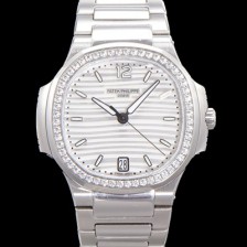 SA급 파텍필립 여성용 노틸러스 7118/1200A-010 레이디스 오토매틱 Cal.324 S C타입 35.2mm 다이아셋팅 메탈줄 실버다이얼  pat0922 xx