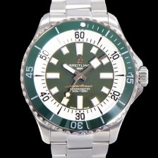 SA급 브라이틀링 뉴 다이버워치 남성용 슈퍼오션 44mm 오토매틱 ETA2824-2 타입 크로노미터 메탈줄 세라믹베젤 그린다이얼 bre4482 xx