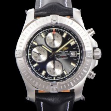 SA급 브라이틀링 남성용 어벤져 크로노그래프 ETA 7750-2 타입 45mm 가죽줄 블랙다이얼 bre6269 xx