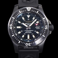 SA급 브라이틀링 남성용 슈퍼오션 스페셜 오토매틱 ETA2824-2 44mm PVD 코팅 케이스 러버우레탄 블랙다이얼 bre4260 xx