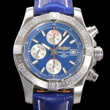 SA급 브라이틀링 남성용 어벤져 크로노그래프 ETA 7750-2 타입 45mm 가죽줄 블루다이얼 bre6448 xx