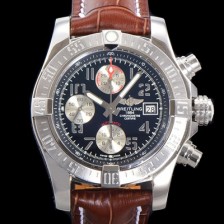 SA급 브라이틀링 남성용 어벤져 크로노그래프 ETA 7750-2 타입 45mm 가죽줄 블랙다이얼 bre8946 xx