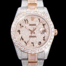 SA급 로렉스 남성용 수제공정형 다이아 18K 로즈골드 튜닝 데이져스트 오토매틱 ETA 2824-2 남성용시계 41mm 보석다이얼 rol23294 xx