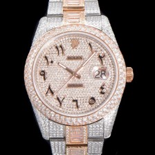 SA급 로렉스 남성용 수제공정형 다이아 18K 로즈골드 튜닝 데이져스트 오토매틱 ETA 2824-2 41mm 보석다이얼 rol96226 xx