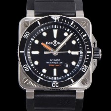 SA급 벨엔로즈 남성용 BR03-92 다이버 스틸 오토매틱 ETA2836-2 타입 42mm 우레탄줄 블랙다이얼 bel70847 xx