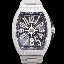 SA급 프랭크뮬러 남성용 1:1수제공정 풀 다이아셋팅 뱅가드 오토매틱 ETA2824 타입 45mm 메탈줄 블랙다이얼 fra4829 xx