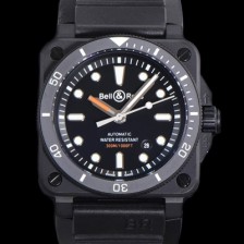 SA급 벨엔로즈 남성용 BR03-92 다이버 오토매틱 ETA2836-2 타입 42mm 우레탄줄 블랙다이얼 bel92784 xx