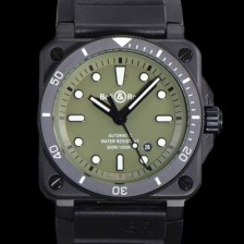 SA급 벨엔로즈 남성용 BR03-92 다이버 오토매틱 ETA2836-2 타입 42mm 우레탄줄 그린다이얼 bel70872 xx