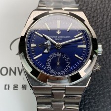 SA급 바쉐런 콘스탄틴 남성용 오버시즈 듀얼타임 오토매틱 칼리버 5200 타입 41mm 메탈줄 블루다이얼  vac87284 xx