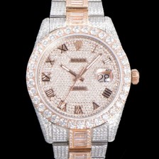 SA급 로렉스 남성용 수제공정형 다이아 18K 로즈골드 튜닝 데이져스트 오토매틱 ETA 2824-2 41mm 보석다이얼 rol44623 xx