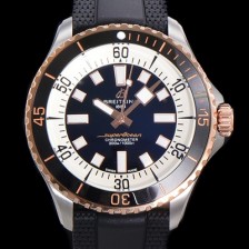 SA급 브라이틀링 뉴 다이버워치 남성용 슈퍼오션 44mm 오토매틱 ETA2824-2 타입 금장시계  크로노미터 우레탄줄 세라믹베젤 블랙다이얼 bre88770 xx