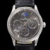 SA급 예거르꿀뜨르 남성용 마스터 울트라 퍼페추얼 캘린더 오토매틱 MC868 타입 39mm 가죽줄 다이아몬드베젤 문페이즈  그레이 다이얼 jag70487 xx
