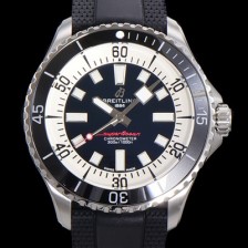 SA급 브라이틀링 뉴 다이버워치 남성용 슈퍼오션 44mm 오토매틱 ETA2824-2 타입 크로노미터 우레탄줄 세라믹베젤 블루다이얼  bre74824 xx