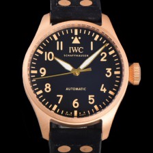 SA급 아이더블유씨 남성용 빅 파일럿 워치 IW329703 브론즈 스핏파이어 43mm 오토매틱 9015 타입 가죽줄 블랙 다이얼 iwc39265 xx