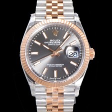 SA급 로렉스 남성용 904L스틸!! 2023신형 데이져스트 36mm II m126231 !! 로즈골드 그레이 다이얼 브레이슬릿 신형 Cal.3235 오토매틱 무브먼트 ROL19323 xx