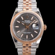 SA급 로렉스 남성용 904L스틸!! 2023신형 데이져스트 36mm II m126231 !! 로즈골드 그레이 다이얼 브레이슬릿 신형 Cal.3235 오토매틱 무브먼트 ROL19326 xx