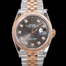 SA급 로렉스 남성용 904L스틸!! 2023신형 데이져스트 36mm II m126231 !! 로즈골드 그레이 다이얼 브레이슬릿 신형 Cal.3235 오토매틱 무브먼트 ROL19325 xx