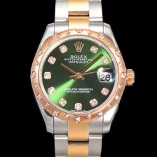 SA급 로렉스 여성용 데이져스트 오이스터 31mm 레이디 오토매틱 하모니 베젤 18K로즈골드 투톤콤비 3열 브레이슬릿 메탈줄 그린다이얼 rol71436 xx