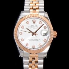 SA급 로렉스 여성용 데이져스트 오이스터 31mm 레이디 오토매틱  18K 로즈골드 투톤콤비 5열 브레이슬릿 메탈줄 화이트다이얼 rol60478 xx