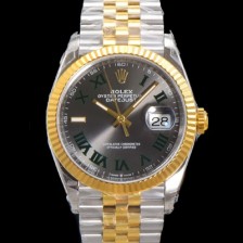 SA급 로렉스 남성용 904L스틸!! 2023신형 데이져스트 36mm II m126233-0015 !! 18K 옐로골드 그레이다이얼 브레이슬릿 신형 Cal.3235 오토매틱 무브먼트 ROL29324 xx