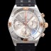 SA급 브라이틀링 남성용 크로노맷 B01 오토매틱 ETA7750-2 타입 42mm 금장시계 우레탄줄 실버다이얼 bre45326 xx