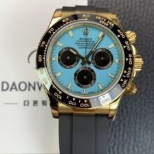 SA급 로렉스 남성용 신형 코스모그래프 데이토나 m126518ln 크로노그래프 18K 옐로우골드 40mm 오토매틱 Cal.4131타입 블루 다이얼 rol5604 xx