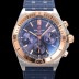 SA급 브라이틀링 남성용 크로노맷 B01 오토매틱 ETA7750-2 타입 42mm 금장시계 우레탄줄 블루다이얼 bre26478 xx