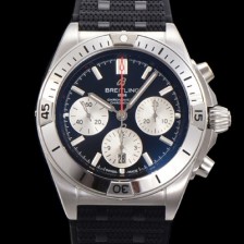 SA급 브라이틀링 남성용 크로노맷 B01 오토매틱 ETA7750-2 타입 42mm 금장시계 우레탄줄 블랙다이얼 bre65312 xx