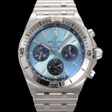 SA급 브라이틀링 남성용 크로노맷 B01 오토매틱 ETA7750-2 타입 42mm 메탈줄 스카이블루다이얼 bre75106 xx